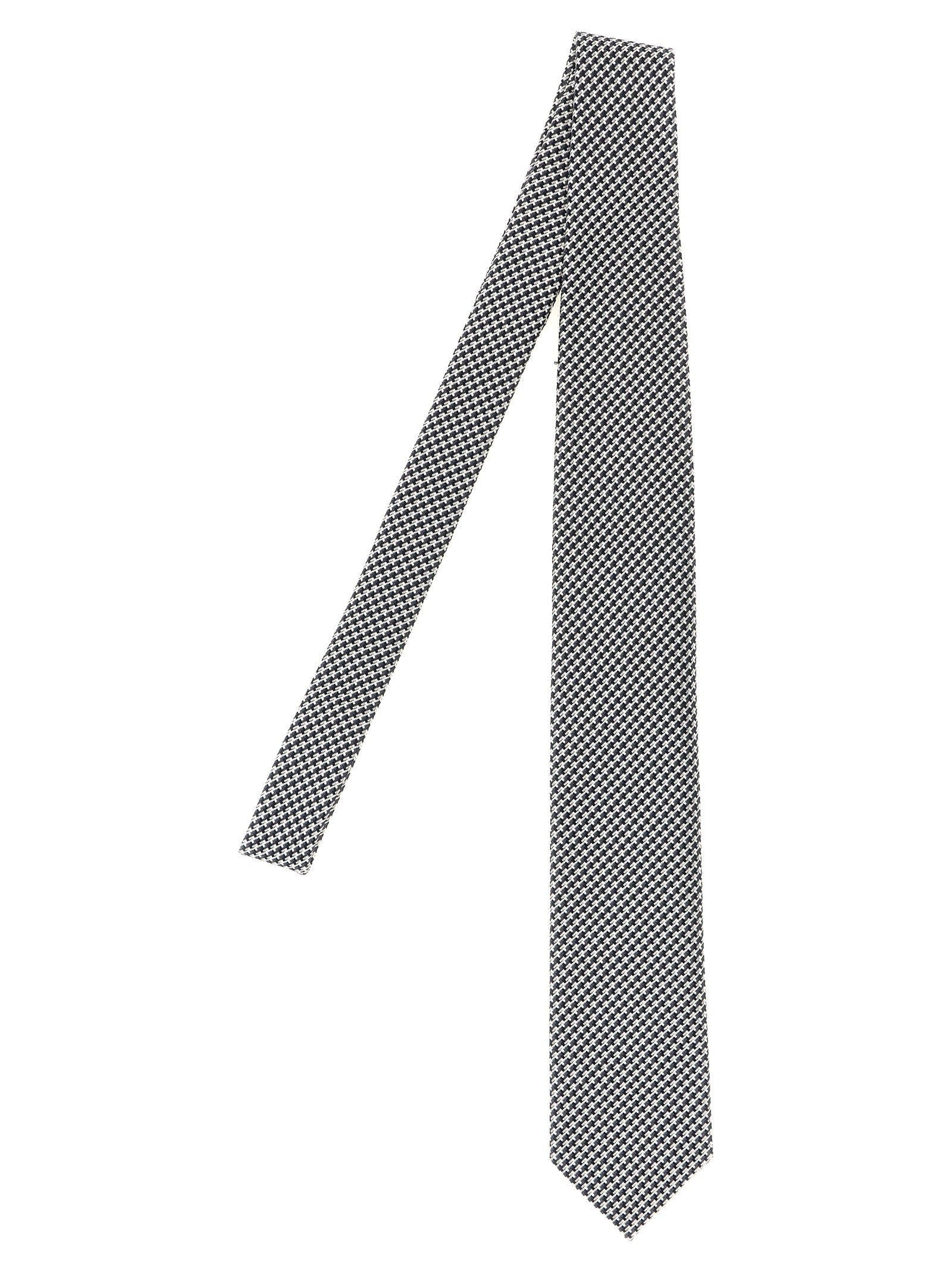 Tom Ford Tonal Star Jacquard Necktie — Black