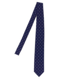 Tom Ford Pearl Polka Dot Silk Necktie — Navy