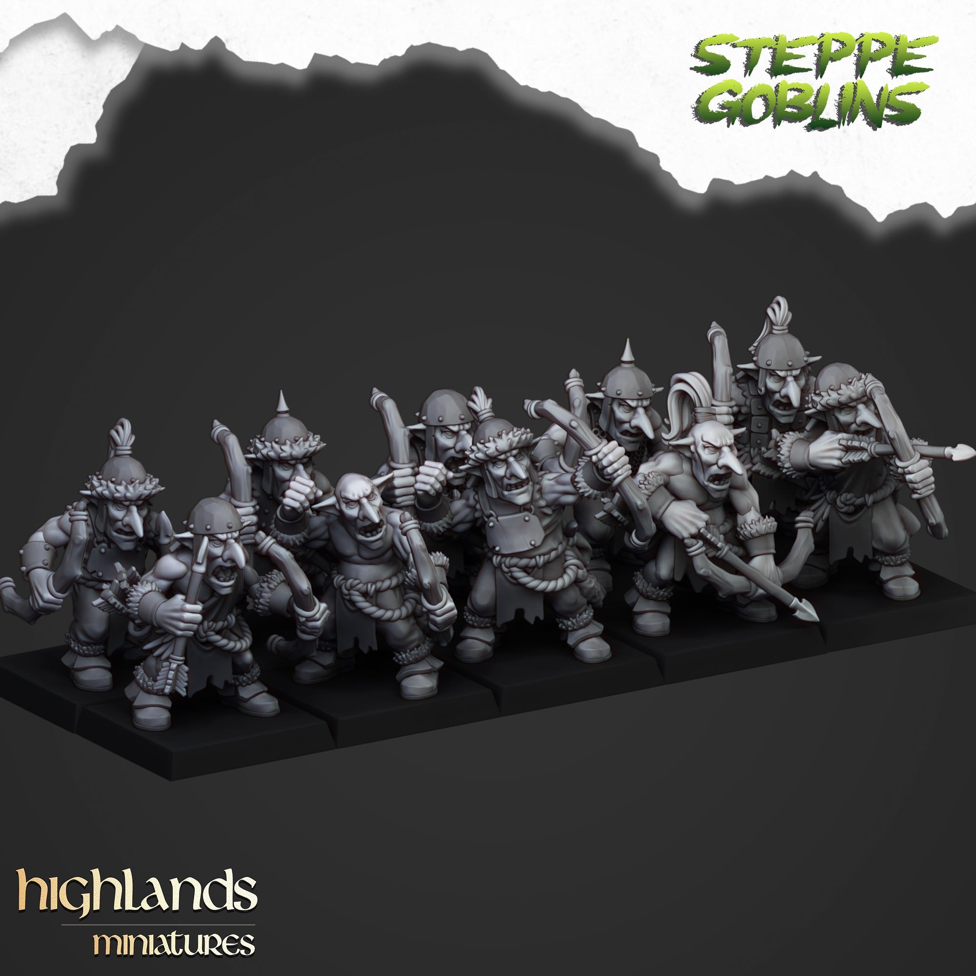 Steppe Goblins bowmen, Highlands Miniatures