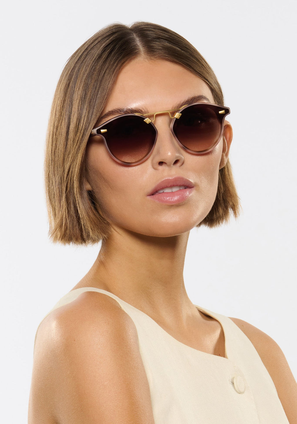 KREWE STL NYLON | Matte Blush Tort 18K