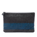 Tricolor Nappa Intrecciato Clutch