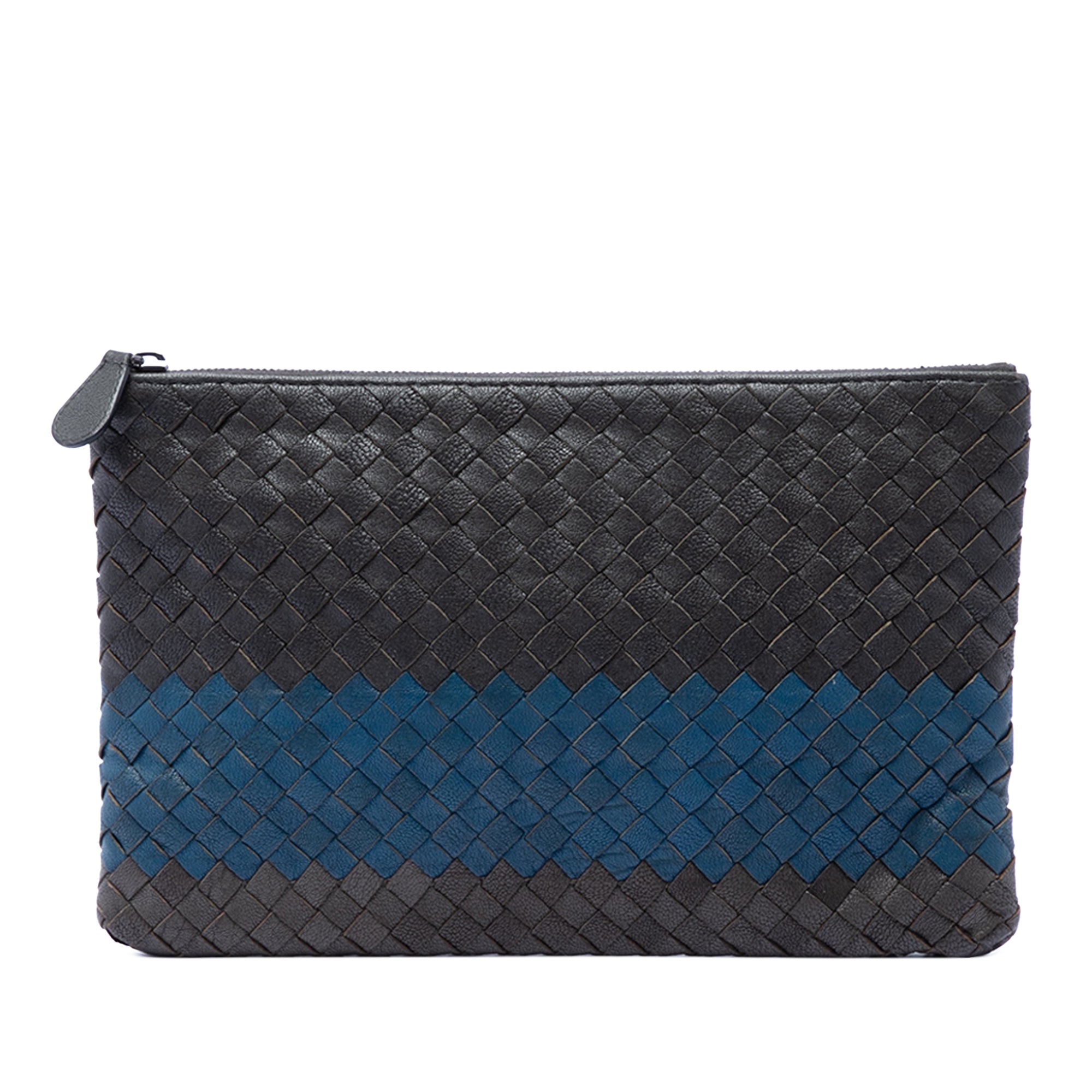 Tricolor Nappa Intrecciato Clutch