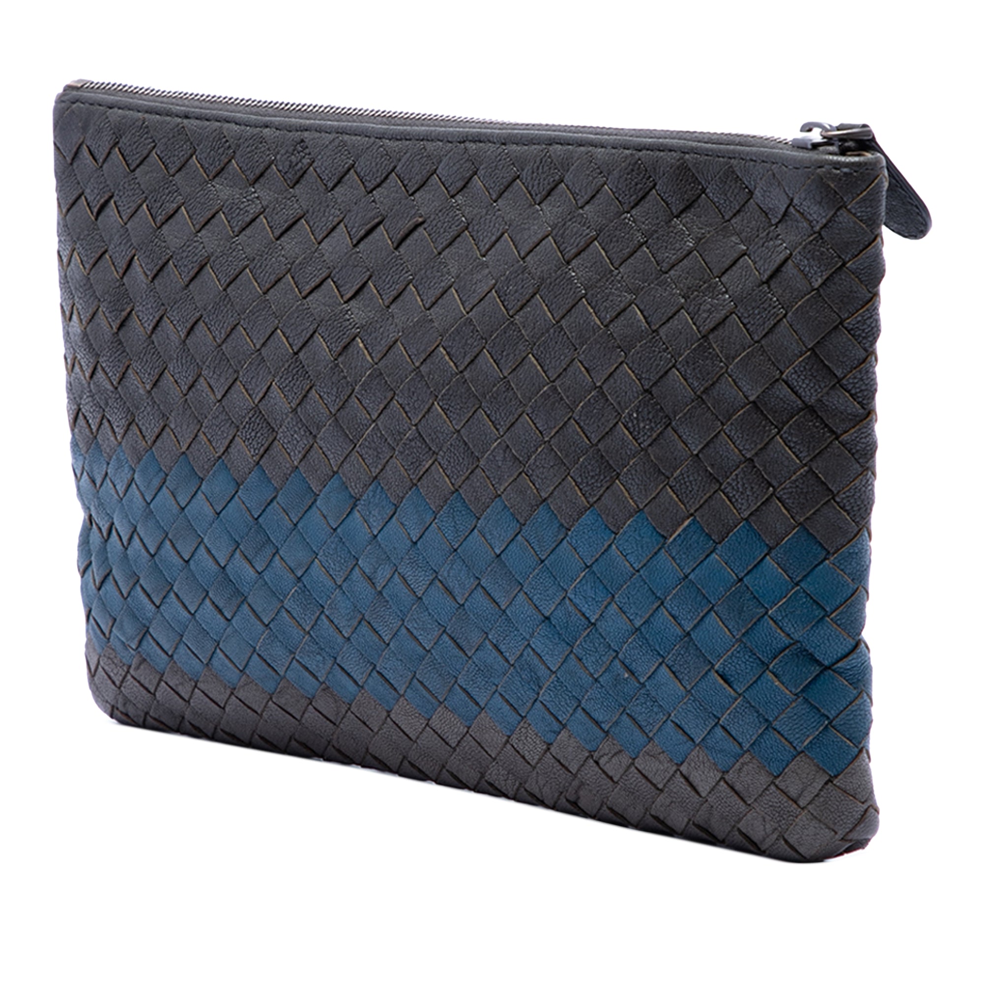 Tricolor Nappa Intrecciato Clutch