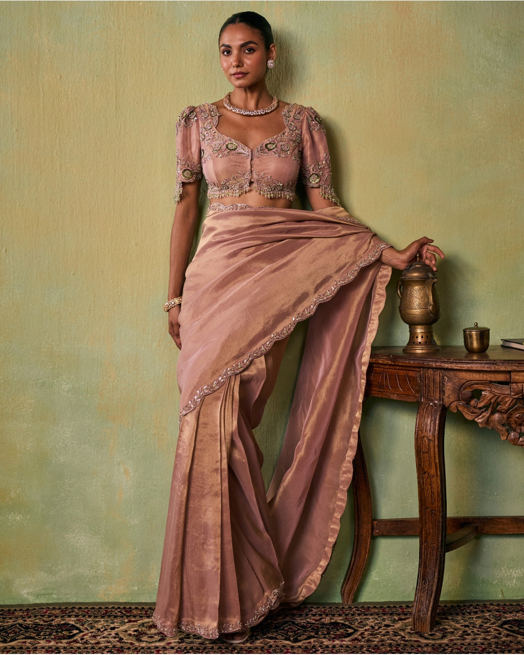 Isla Pre-Draped Sari Set By KYNAH, Luxury Indian Fashion & Bridal Wear