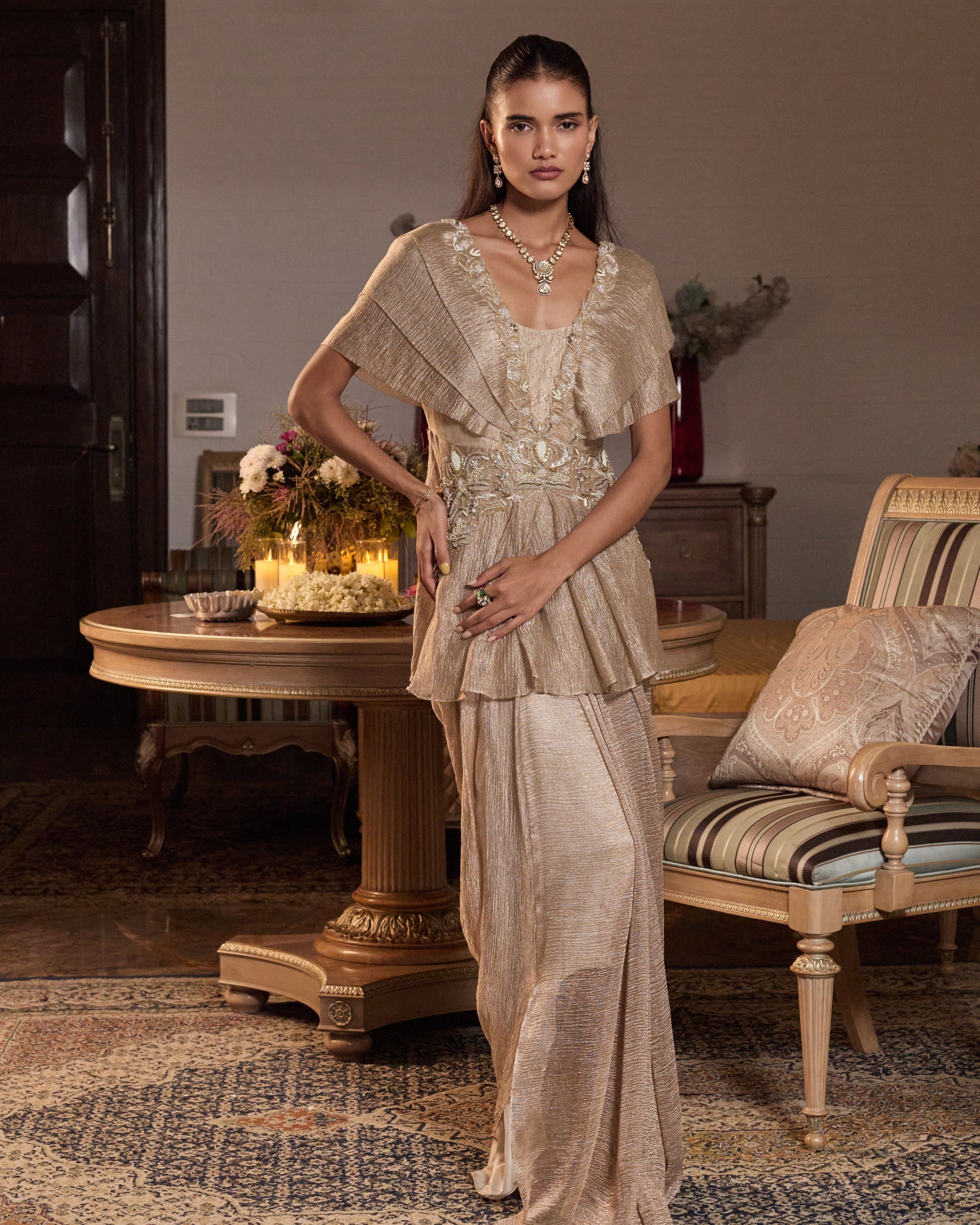 Kangana Peplum Skirt Set By KYNAH, Luxury Indian Fashion & Bridal Wear