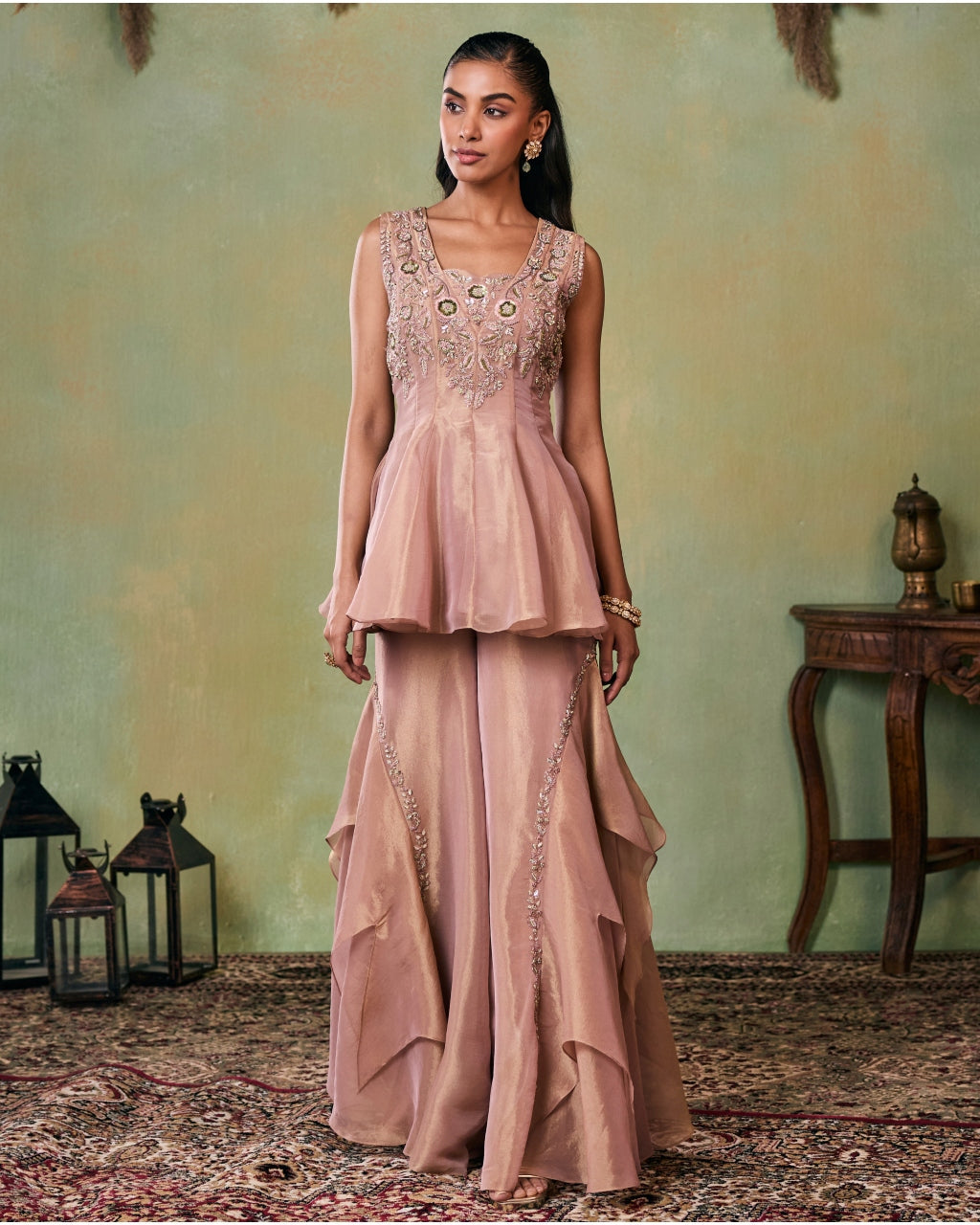 Kiara Peplum Sharara Set By KYNAH, Luxury Indian Fashion & Bridal Wear