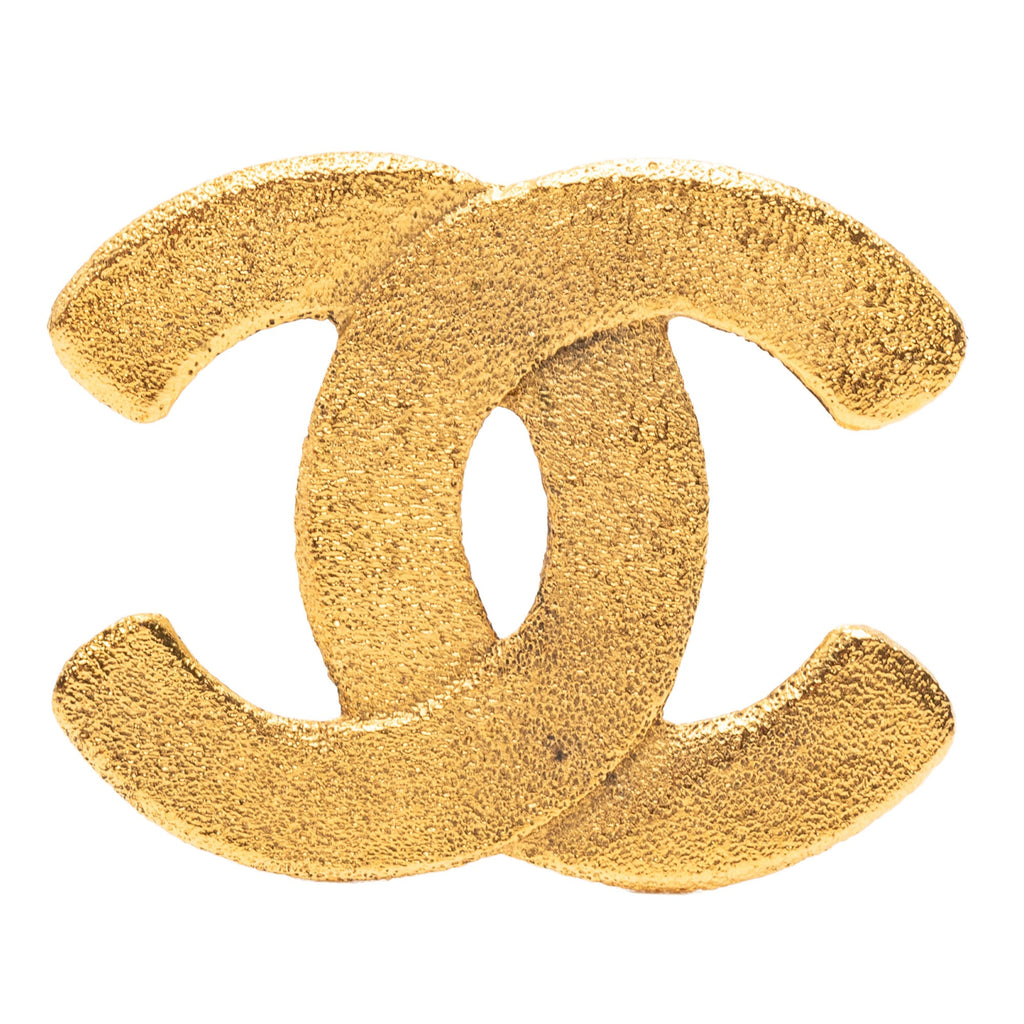 Gold Plated CC Brooch