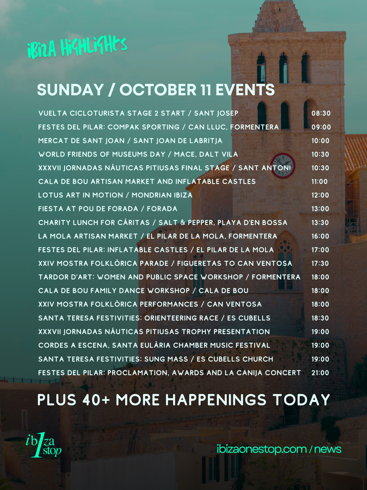 Ibiza y Formentera este domingo 11 de octubre de 2026: Festa des Pou de Forada, feria de Sant Rafel, folclore, arte y mucho más