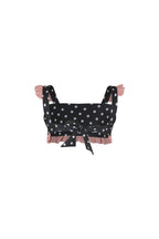 ruffle bandeau top (black white polka dot/ribbed blush)
