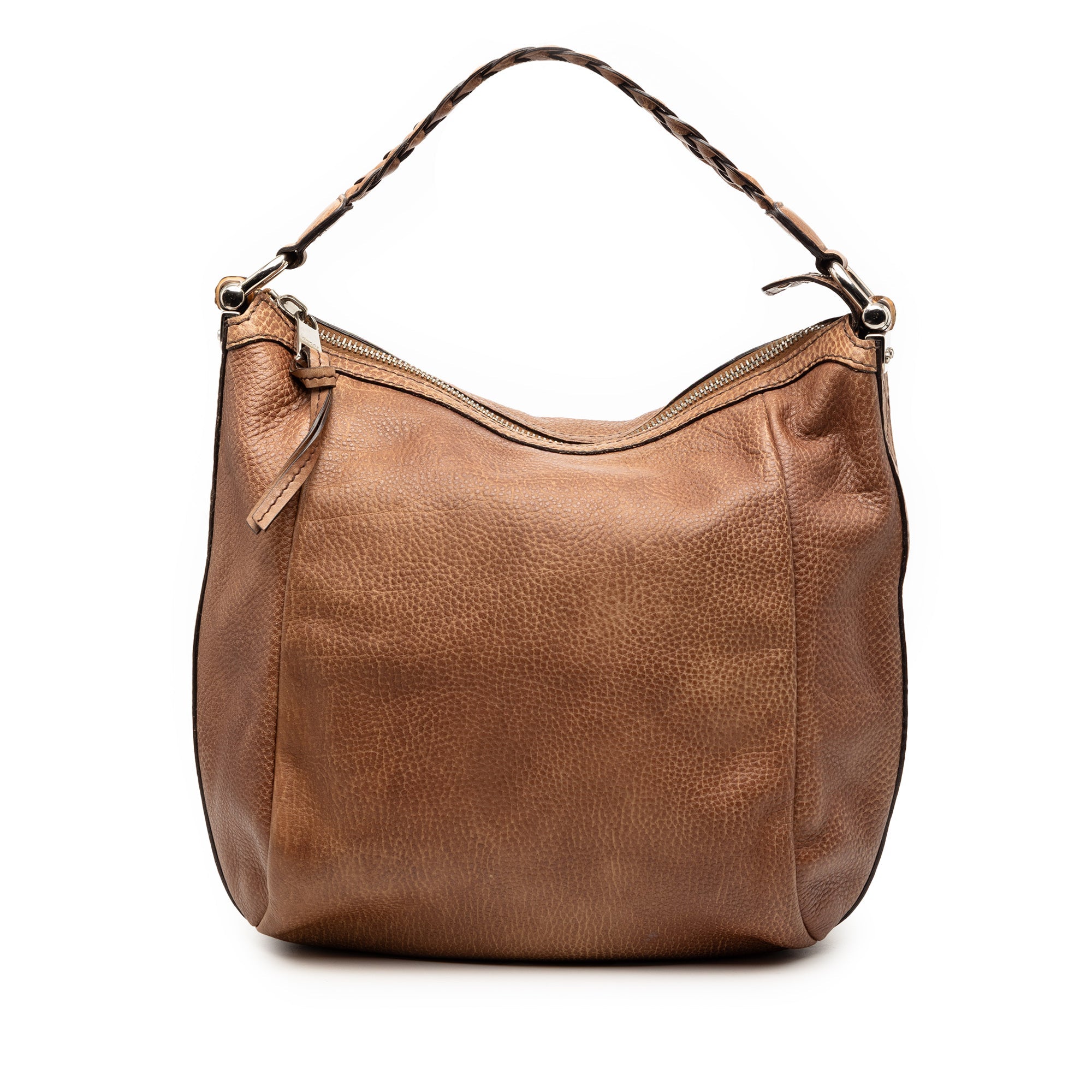 Leather Bamboo Shoulder Bag
