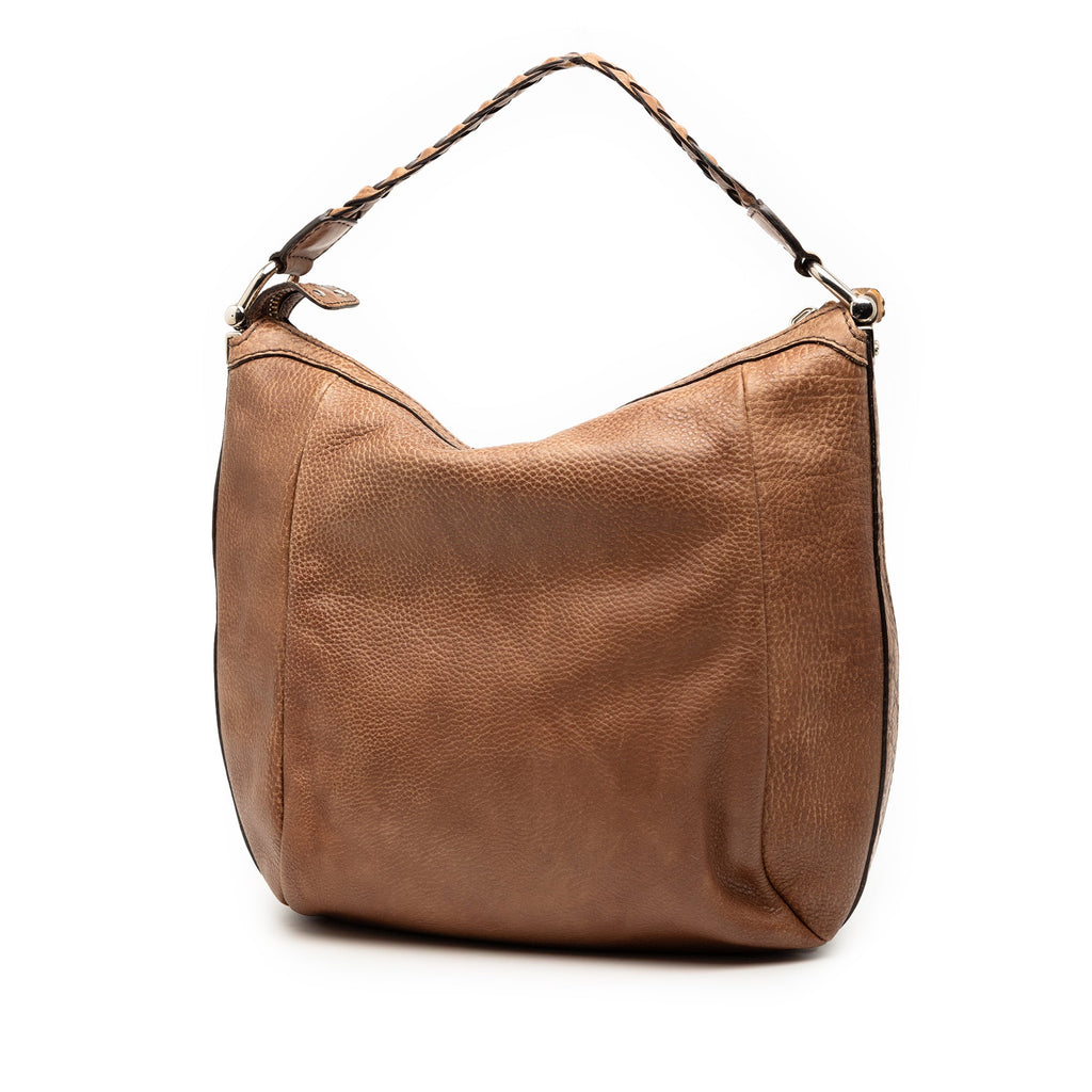 Leather Bamboo Shoulder Bag