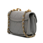 CC Quilted Lambskin Rounded Flap