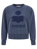 Marant Etoile Logo-Printed Cotton Sweatshirt — Blue