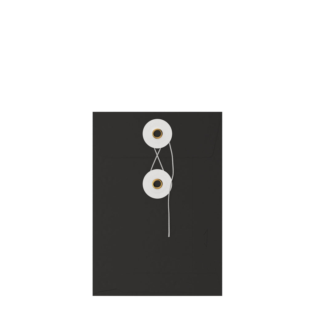 Coloured envelopes with string and washer closure