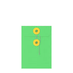 Coloured envelopes with string and washer closure
