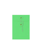 Coloured envelopes with string and washer closure