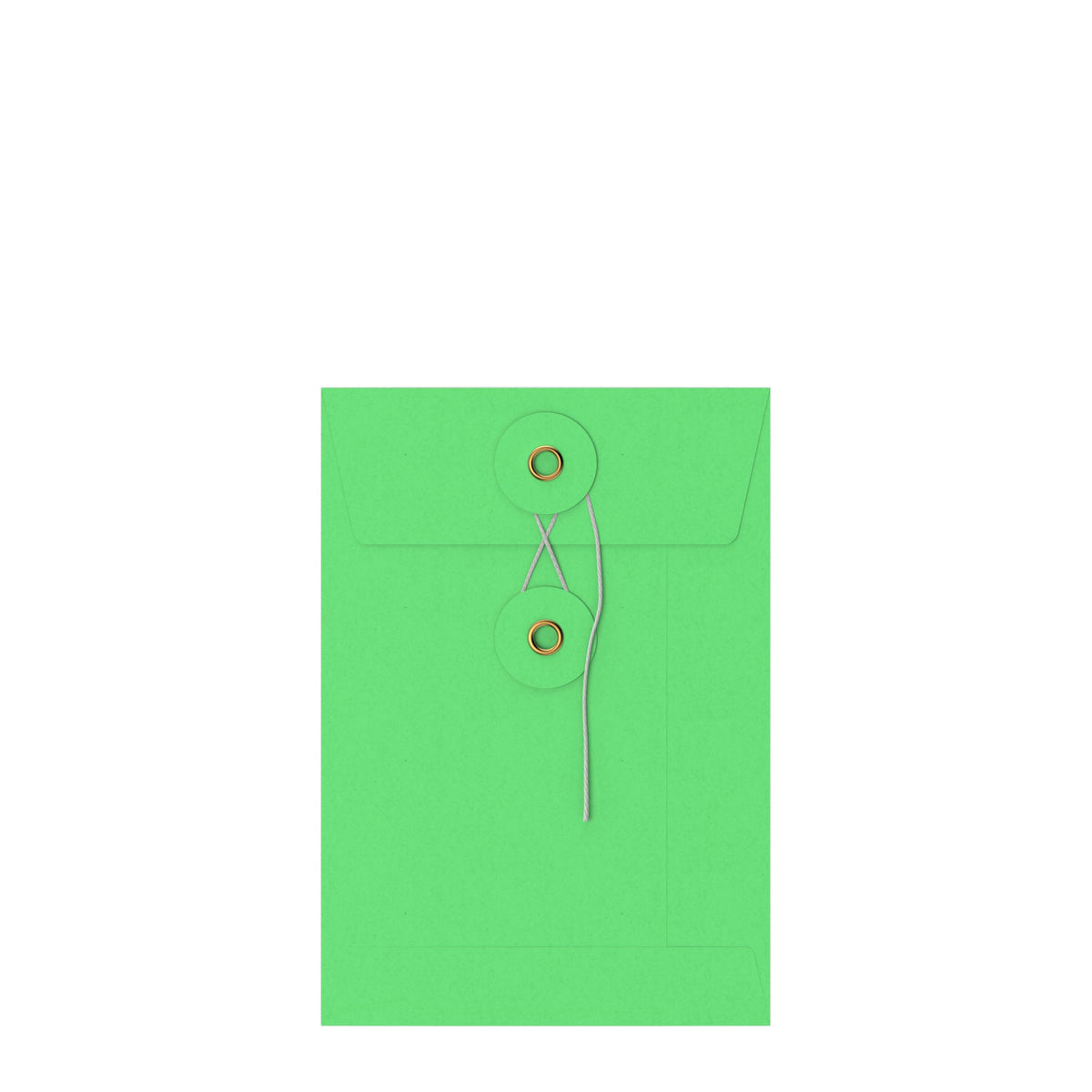 Coloured envelopes with string and washer closure