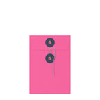 Coloured envelopes with string and washer closure