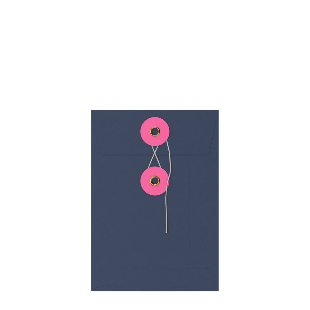 Coloured envelopes with string and washer closure