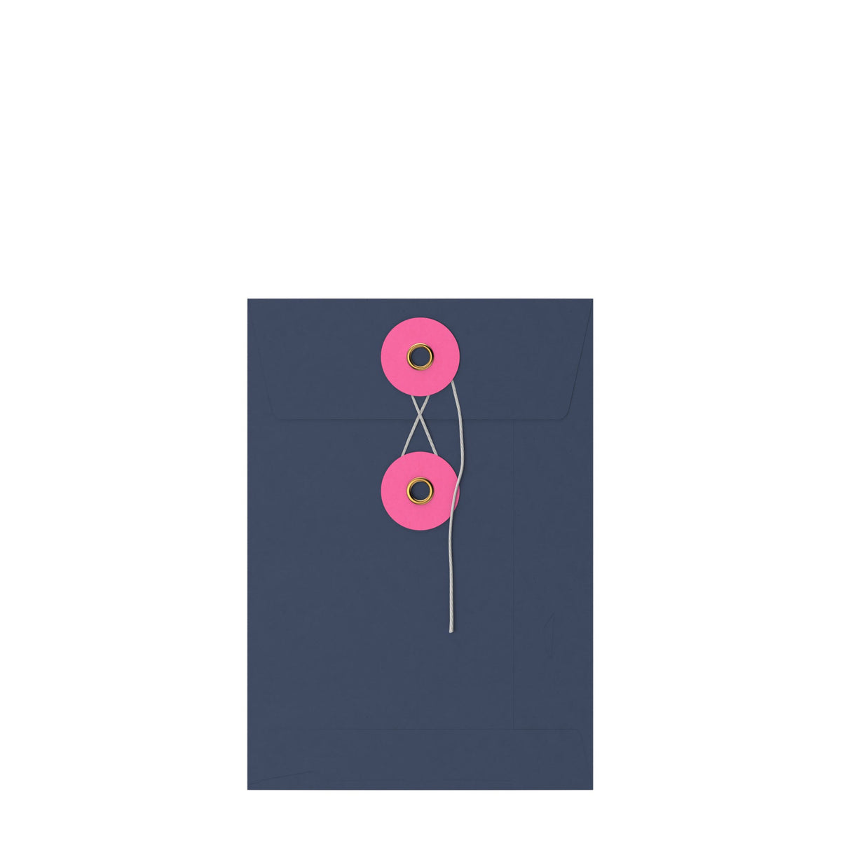 Coloured envelopes with string and washer closure