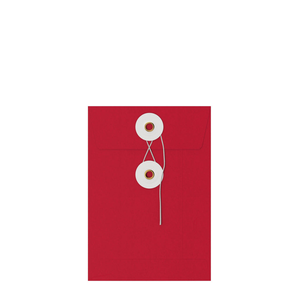 Coloured envelopes with string and washer closure