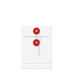 Coloured envelopes with string and washer closure