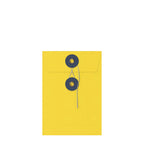 Coloured envelopes with string and washer closure