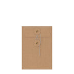 Coloured envelopes with string and washer closure