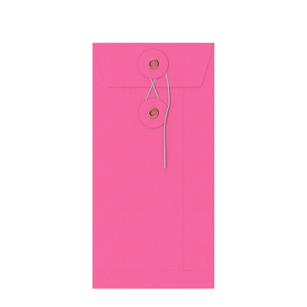 Coloured envelopes with string and washer closure