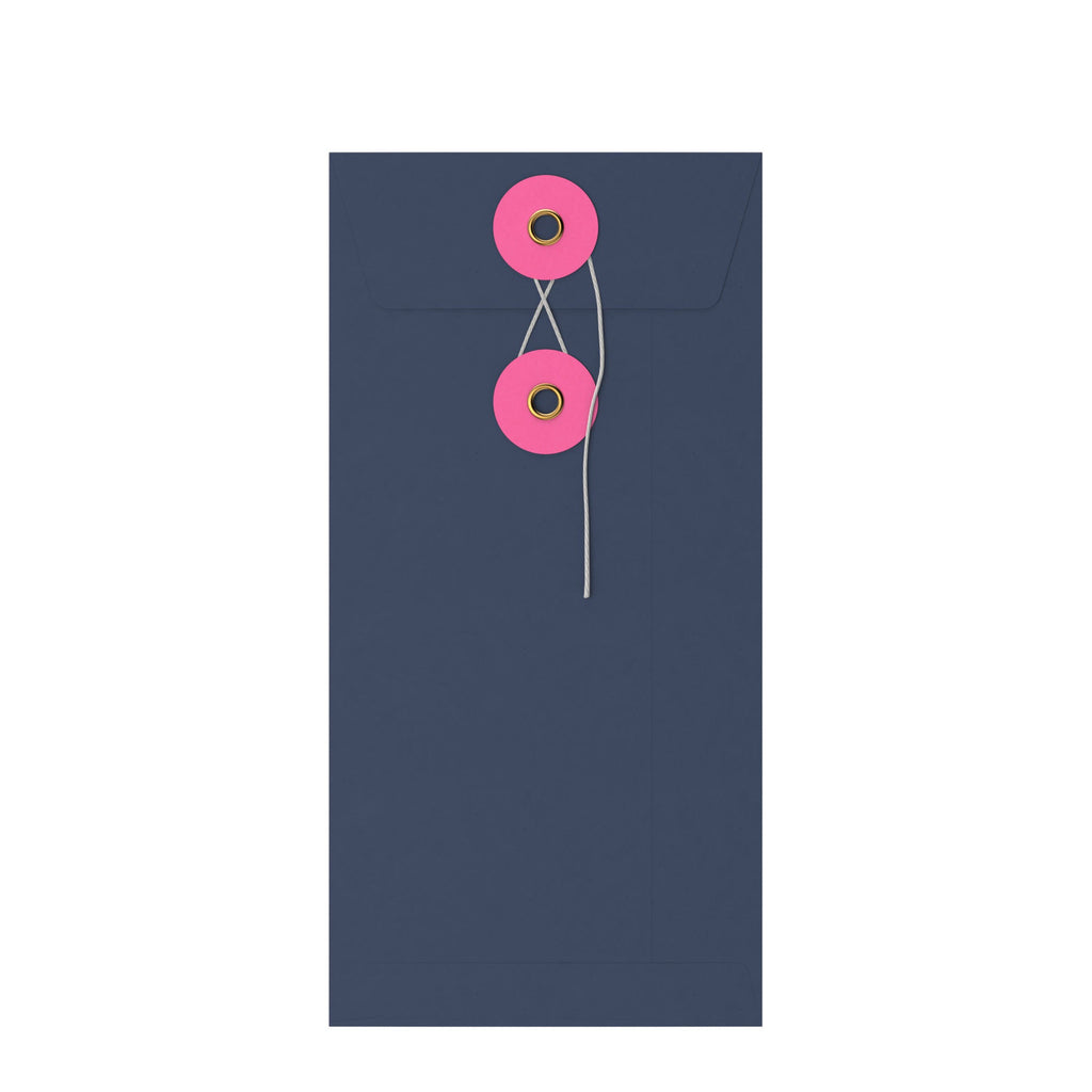 Coloured envelopes with string and washer closure
