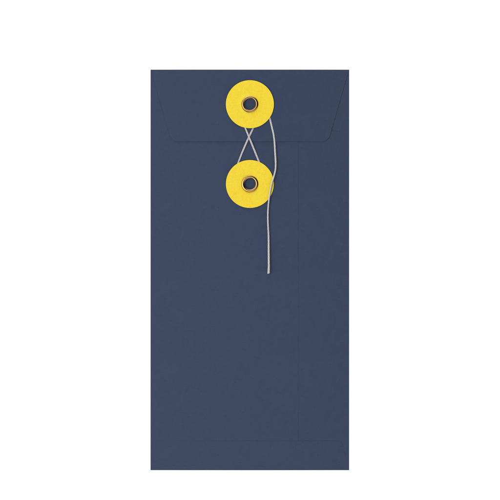 Coloured envelopes with string and washer closure
