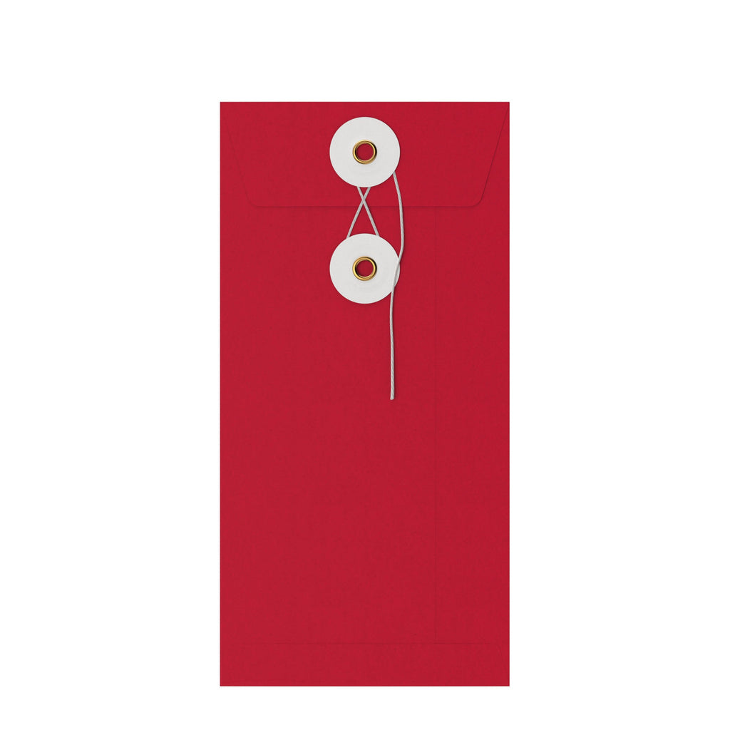 Coloured envelopes with string and washer closure