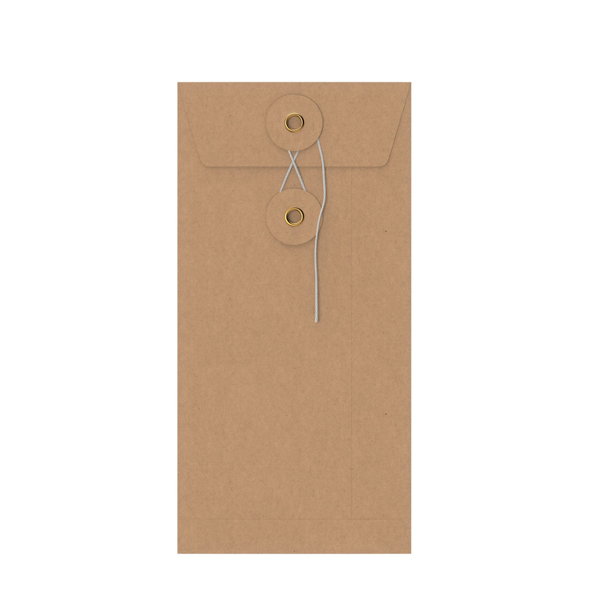 Coloured envelopes with string and washer closure