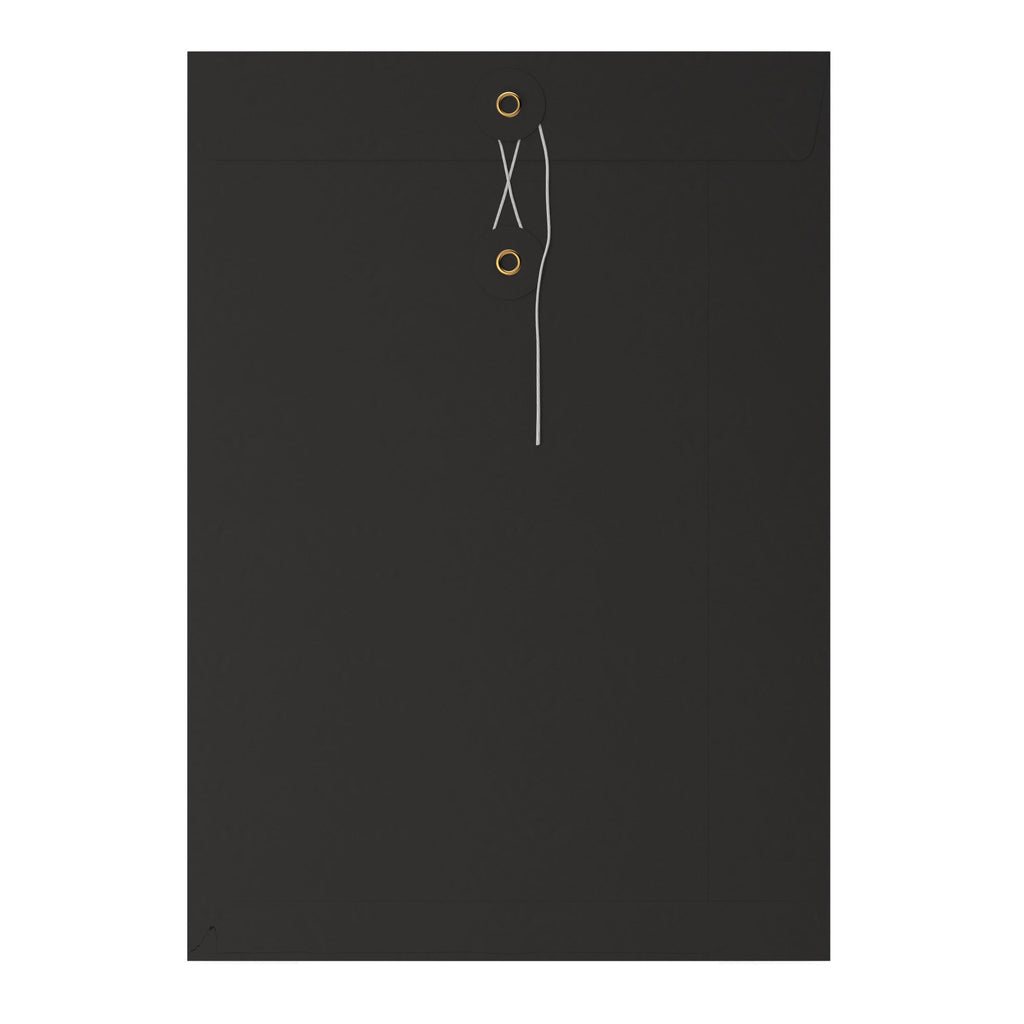 Coloured envelopes with string and washer closure