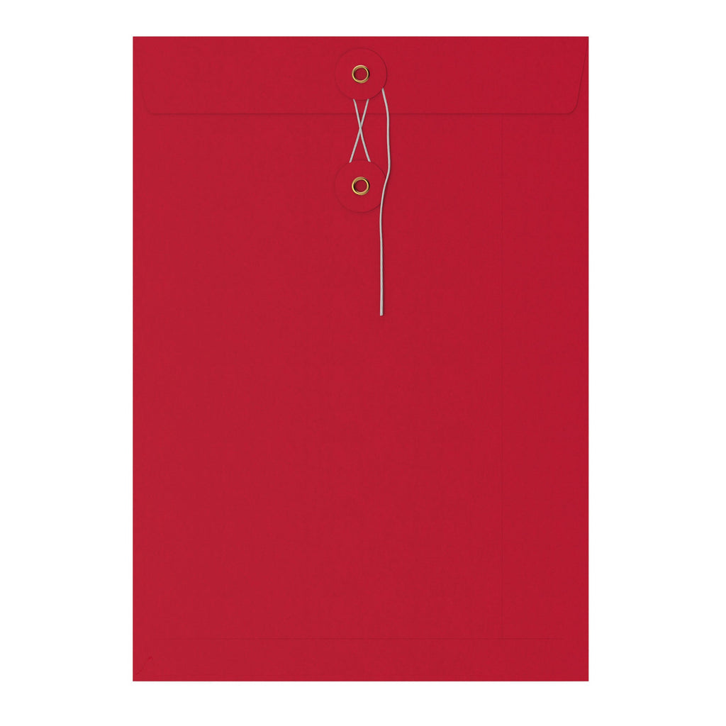 Coloured envelopes with string and washer closure