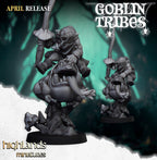 Swamp Goblins Frog Riders with sticks, Highlands Miniatures