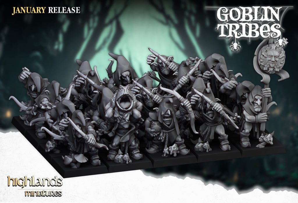 Swamp Goblins bowmen, Highlands Miniatures