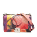 Old Medium Quilted Lambskin Flower Power Boy Flap
