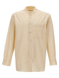 Birkenstock 1774 Striped Cotton Poplin Shirt — Cream