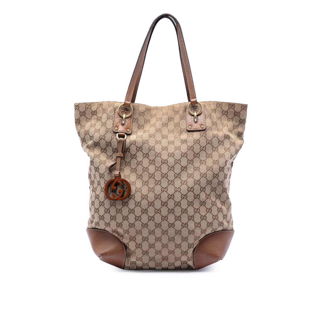 Large GG Canvas GG Charm Tote