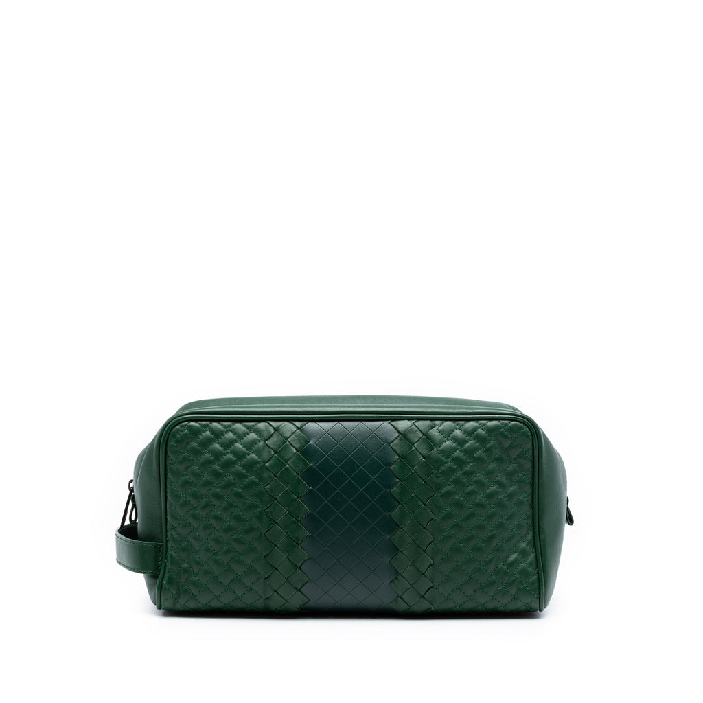 Bicolor Nappa Intrecciato Pouch