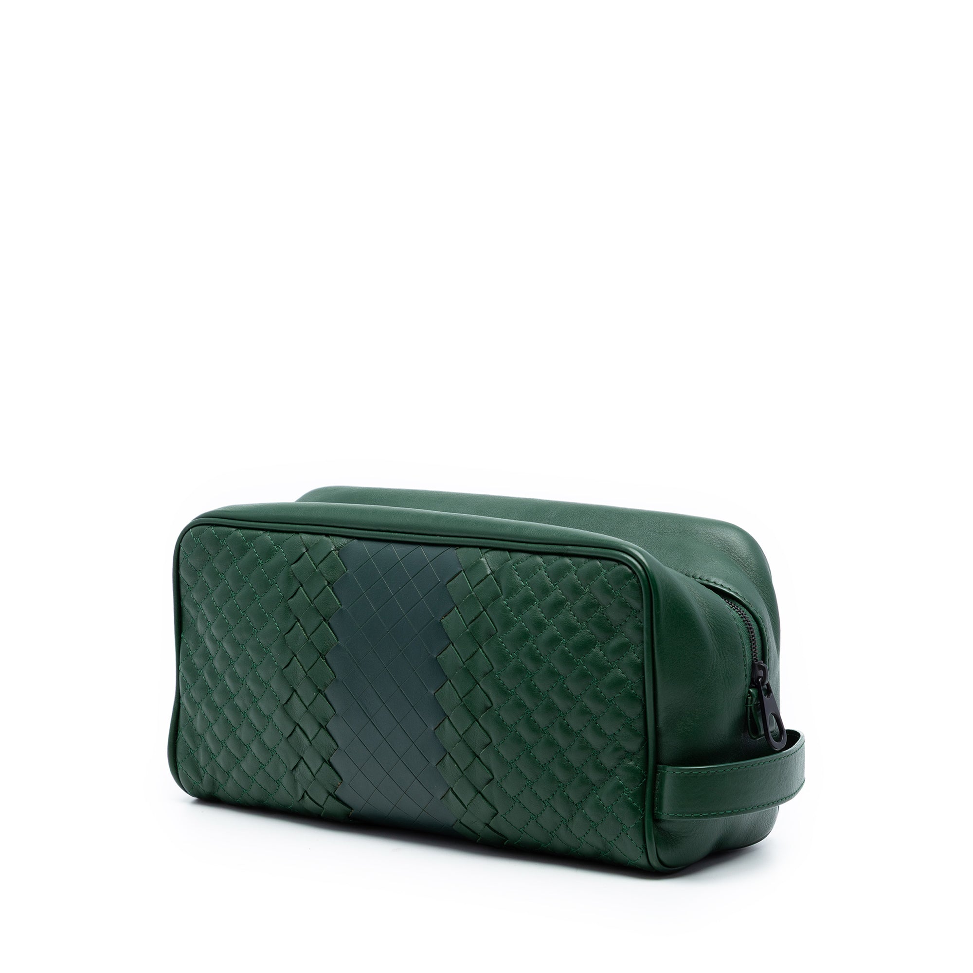 Bicolor Nappa Intrecciato Pouch