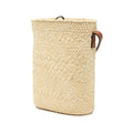 Paulas Ibiza Raffia Anagram Square Pocket Bucket Bag
