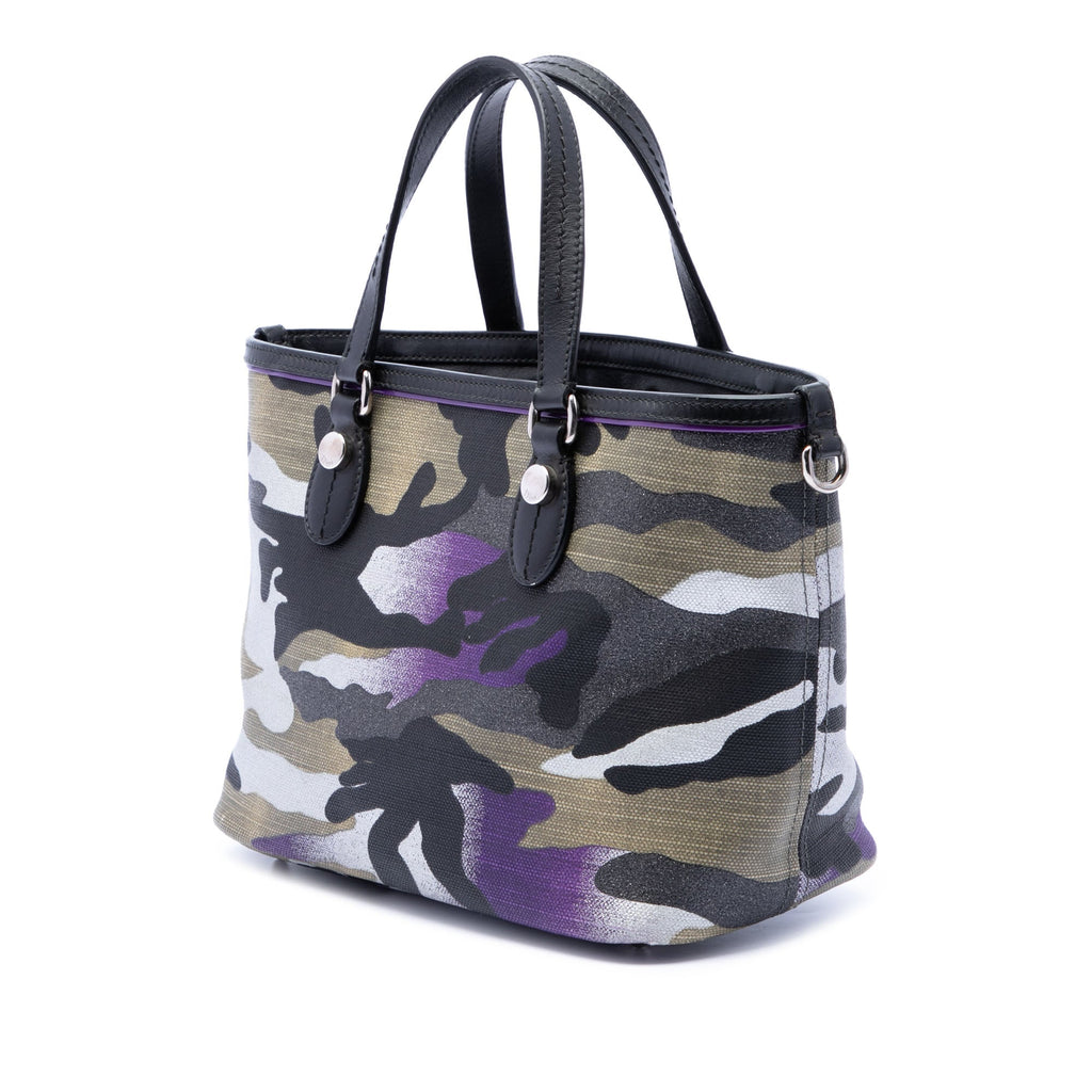 Anselm Reyle Mini Canvas Camouflage Shopping Tote