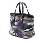 Anselm Reyle Mini Canvas Camouflage Shopping Tote