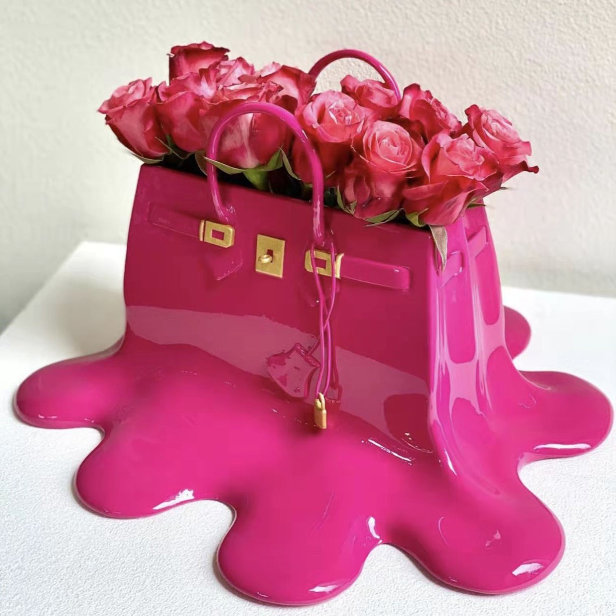 ArtZ® So Fancy Bag Vase Sculpture - Rose
