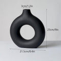 ArtZ® Hollow Ceramic Vase - Black Large