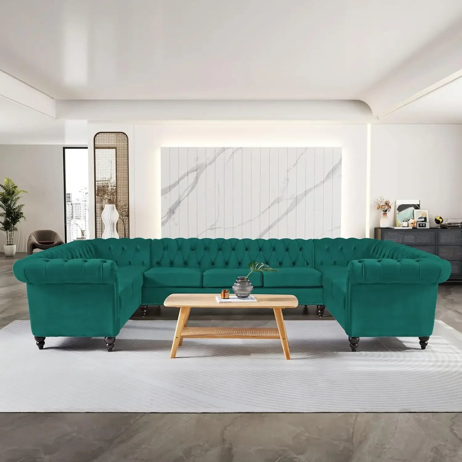 ArtZ® Luxe Sofa - Green Velvet