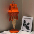 ArtZ® So Fancy Ice Cream Bag Sculpture - Orange / 64.9 inch by 21.7 inch by 21.7 inch (165 x 55 x 55 cm)