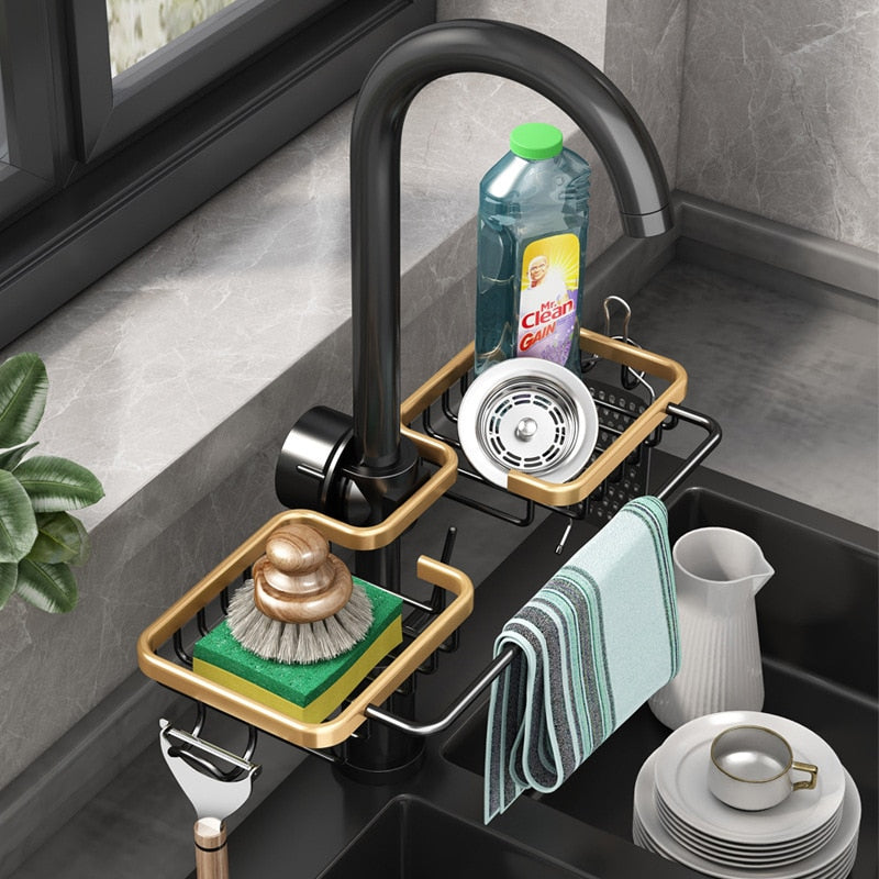 ArtZ® Sink And Shower Shelf - Matte Gold